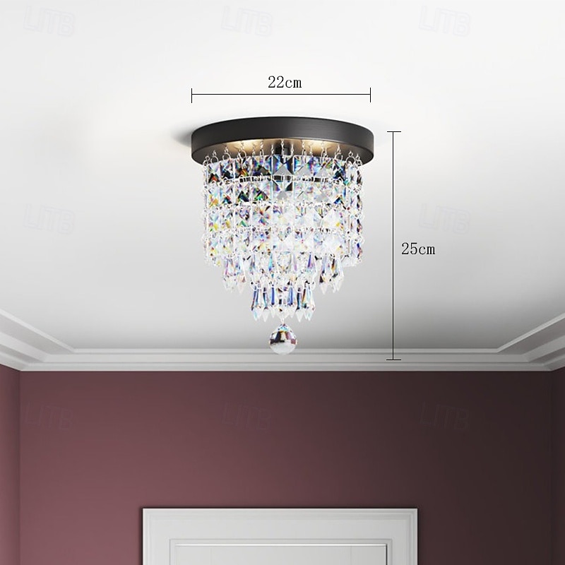 Crystal Chandelier LED Round Ceiling Light with LED Brightness Hall Lights 110-240V 2025 - $79.99 –P2