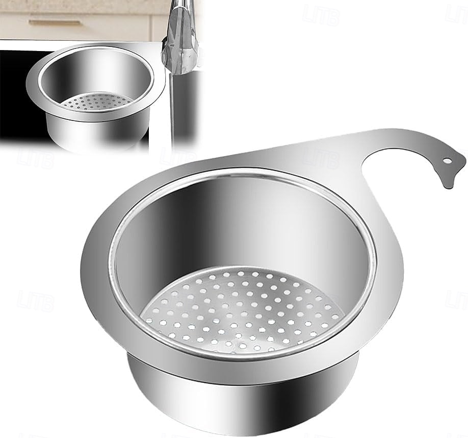 cestello di scarico in acciaio inox per lavello della cucina, cestello di scarico multifunzionale a forma di cigno, scolapasta per frutta appeso al rubinetto, cestello filtrante per alimenti, cestello del 2025 a $8.49 –P2