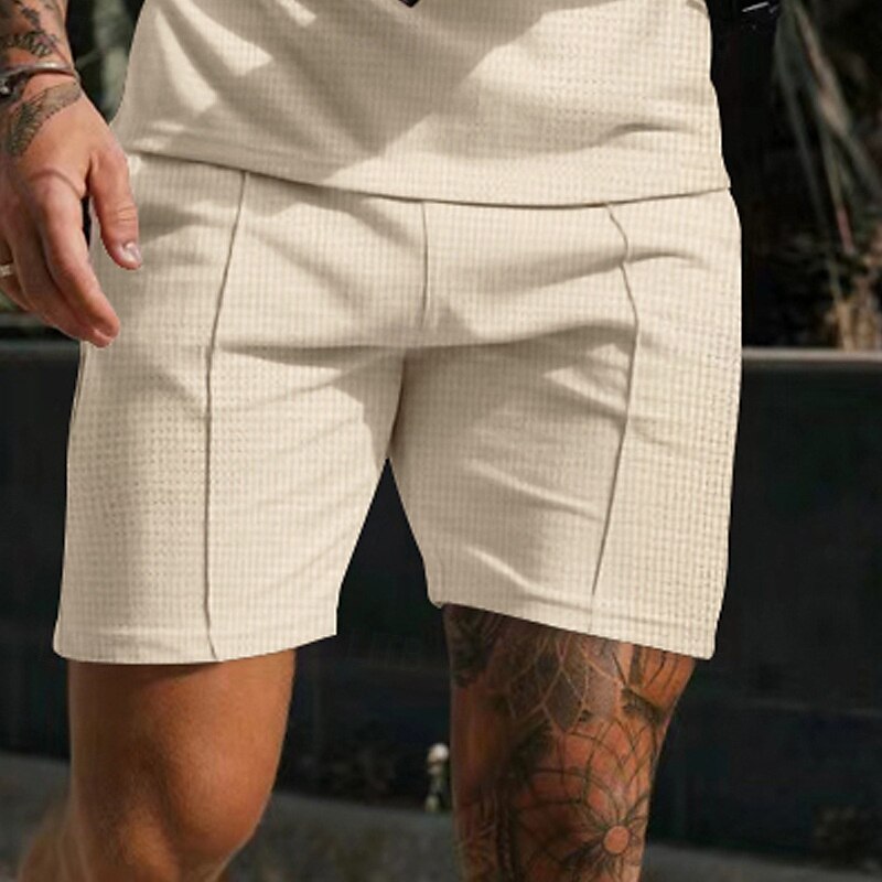 Herren Waffel Sportliche Shorts Sweatshorts Kurze Hose Shorts Kurze Hosen Sommer-Shorts Tasche Kordelzug Elastische Taille Glatt Komfort Atmungsaktiv Kurz Outdoor Sport Klassisch Brautkleider schlicht 2025 - $13.99 –P7