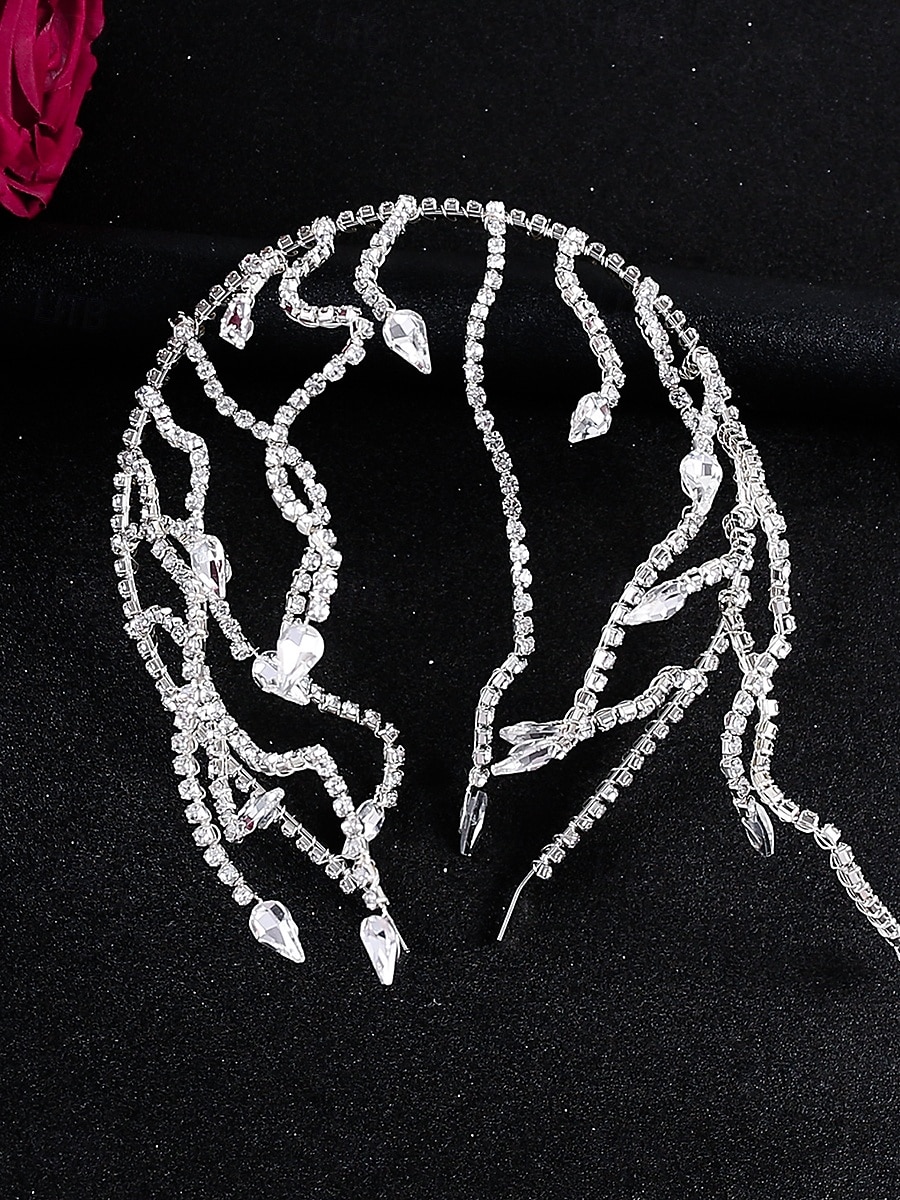 Hodeplagg Rhinestone bryllup Elegant Vintage med krystaller hodepynt hodeplagg 2025 - $26.99 –P3