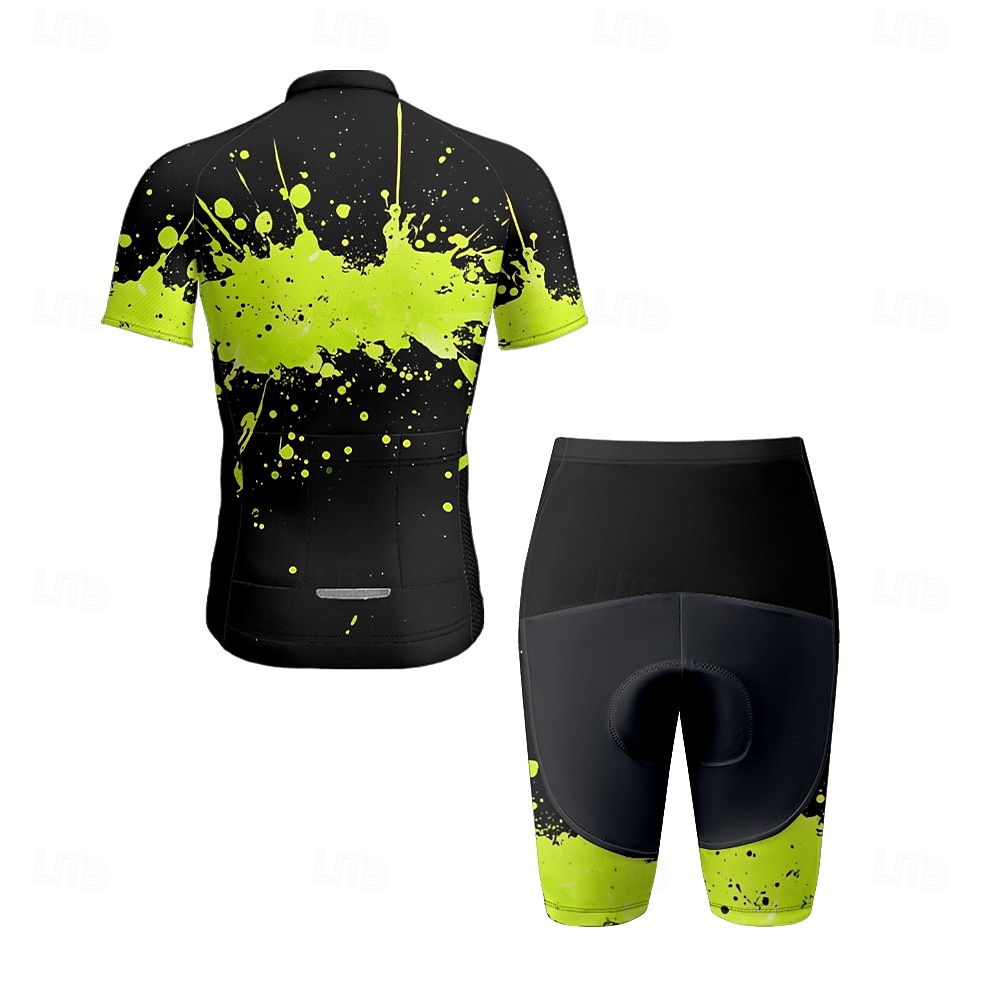 Miesten Pyöräily jersey ja shortsit Lyhythihainen Maastopyöräily Maantiepyöräily Keltainen Sininen Vihreä Graffiti Pyörä Spandex Urheilu Graffiti Vaatetus 2025 - $47.99 –P14