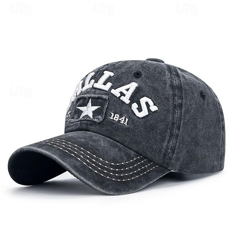 Herren Cap Basecap Sonnenhut Kappe Schwarz Wein Baumwolle Bestickt Modisch Brautkleider schlicht Täglich Wochenende Buchstabe Solide / einfarbig Einstellbar Sonnenschutz Atmungsaktiv 2025 - $7.49 –P6