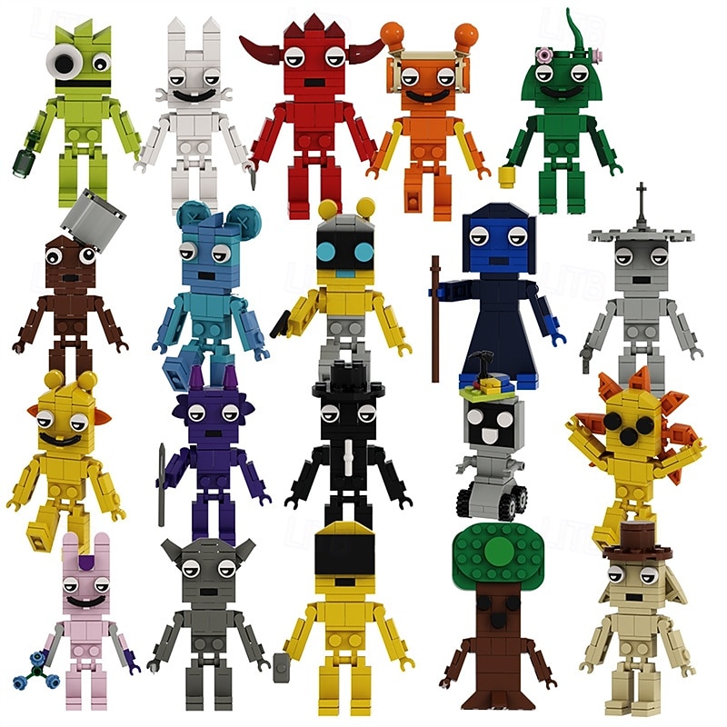 Sprunki Building Blocks Set  Sprunki Toys Action Figure DIY Model Kit for Boys Girls 8-14 Creative Horror Music Game Role for Fans Adults Christmas Decor Collectible Gift 2025 - $38.99 –P4