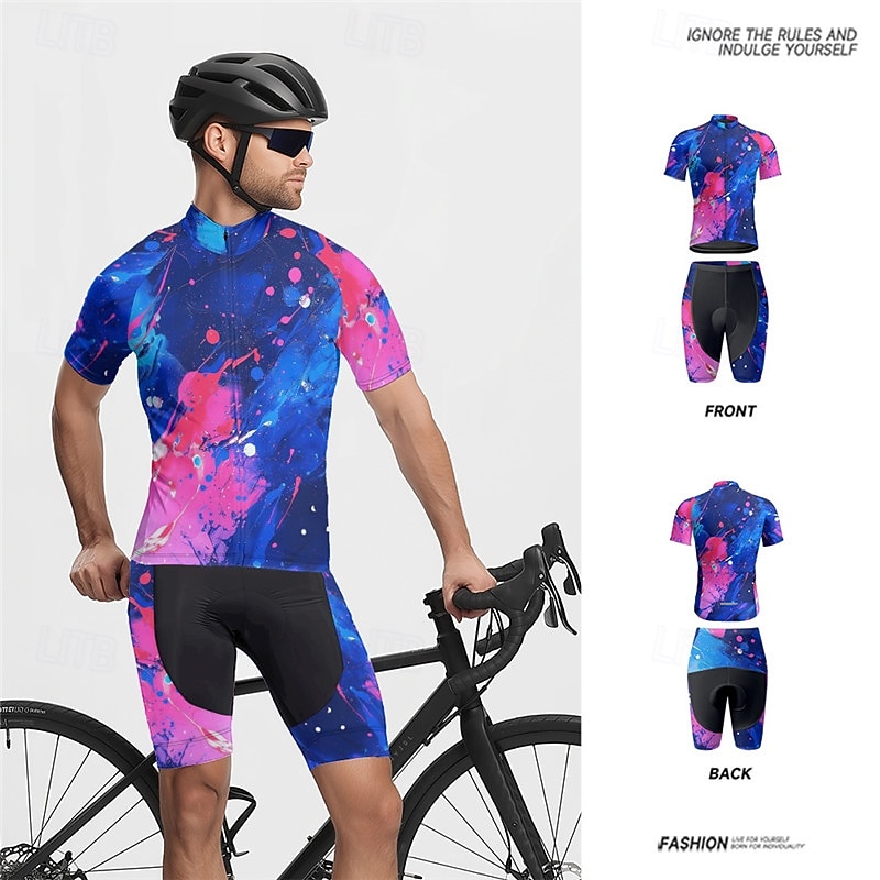 Miesten Pyöräily jersey ja shortsit Graffiti Lyhythihainen Pyörä Liikunta-asut 3 takataskulla Maastopyöräily Maantiepyöräily Etuvetoketju Hikeä siirtävä Mukava Hengittävä Urheilu Musta Keltainen 2025 - $47.99 –P14