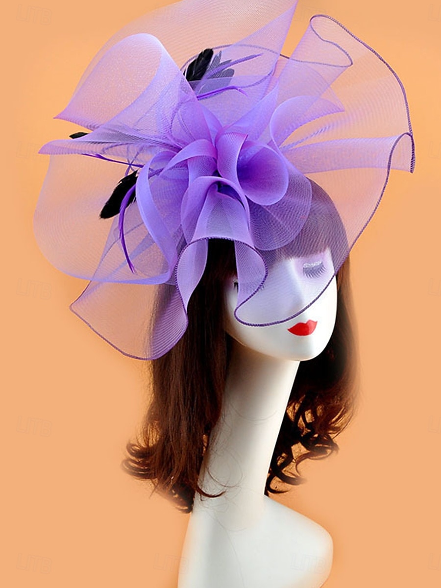 Fejdísz tüll esküvő elegáns vintage tüll fejdísszel kiegészítők versenynapi ruha 2025 - $25.99 –P4