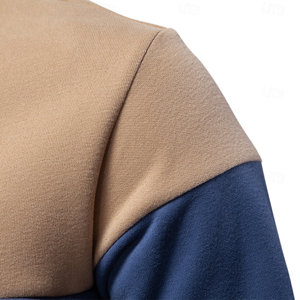 Herr Polo sweatshirt Gul Armégrön Rubinrött Blå Grön Kavajslag Färgblock Ledigt Dagligen Sport Ledigt Vår & Höst Kläder Pull Tröjor Långärmad 2025 - $25.99 –P36