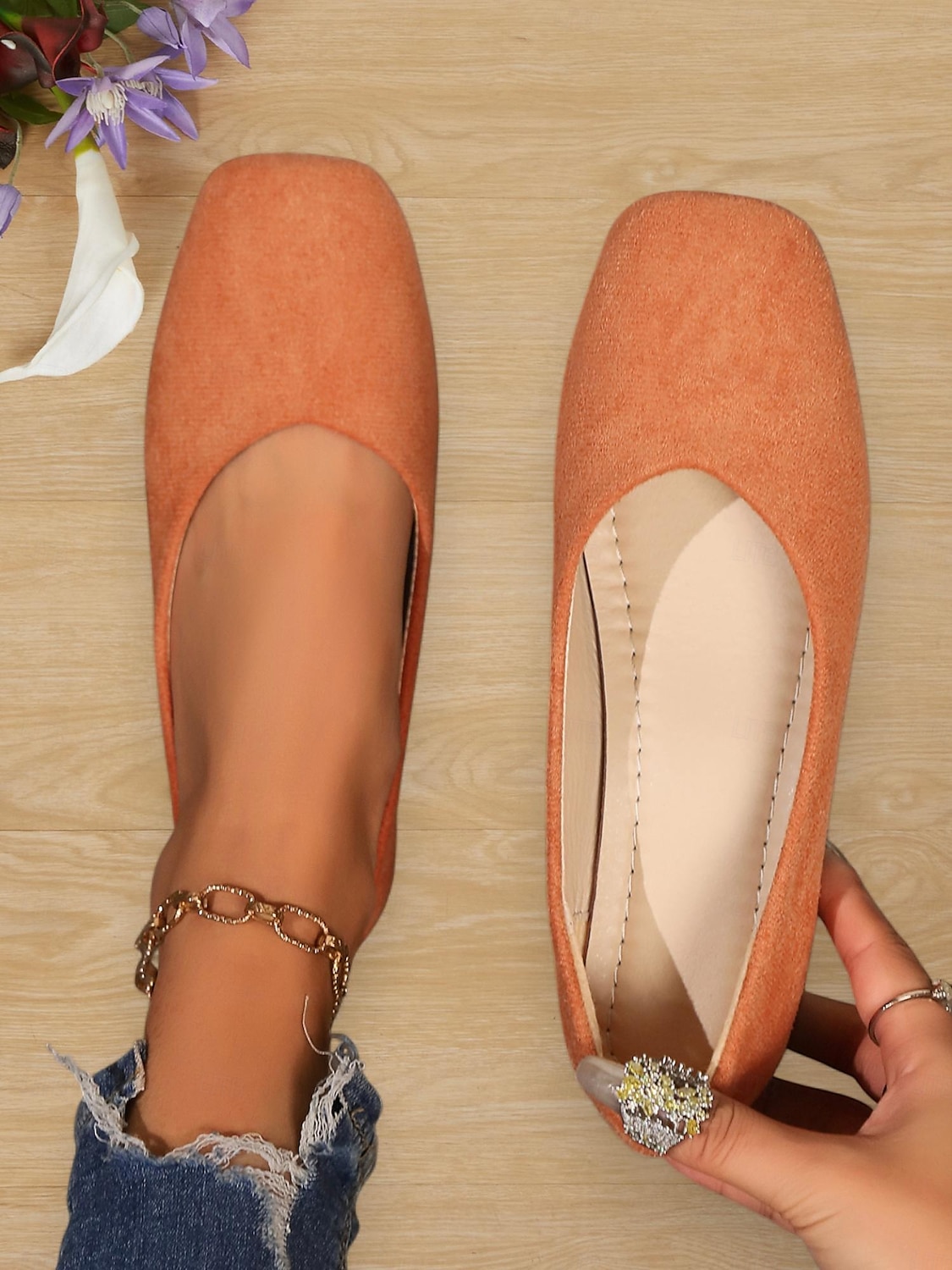 pantofi cu slip-on clasici pentru femei din piele intoarsa artificiala pentru uzura de zi cu zi, birou si calatorii 2025 - $18.99 –P7