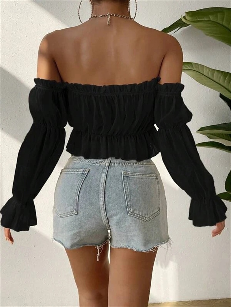 Retrò Vintage Medievale Rinascimento Blusa / Camicia Fiera del Ren Senza spalline Tinta unica Per donna Fantasia Halloween Carnevale Vacanza Casual Quotidiano LARP Adulti Camicia del 2025 a $15.49 –P7