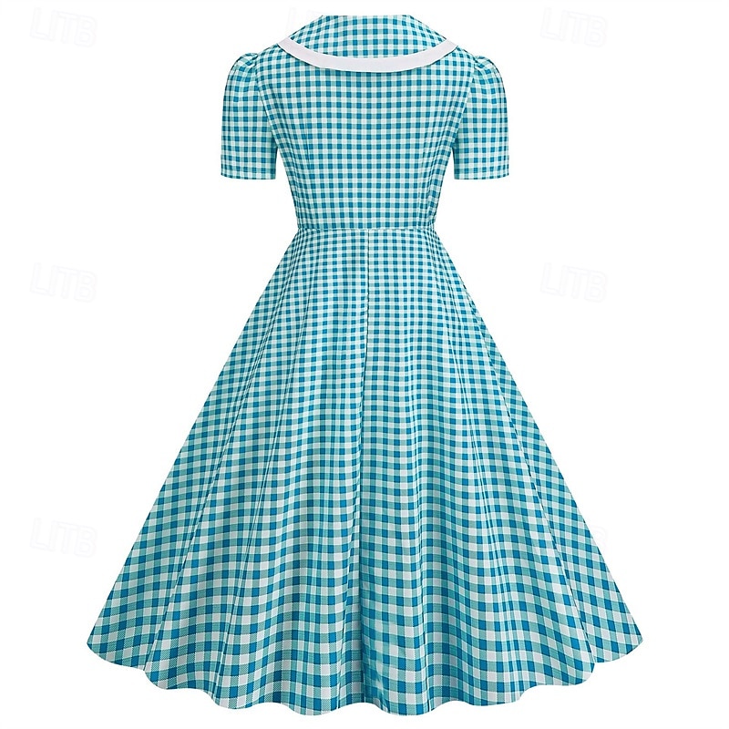 Retro 50. léta Rockabilly Šaty Houpací šaty Maškarní kostým Dámské Karneval Plesová maškaráda Denní nošení loučení se svobodou nevěsty Dospělé Šaty Šaty pro návrat domů 2025 - $23.99 –P20