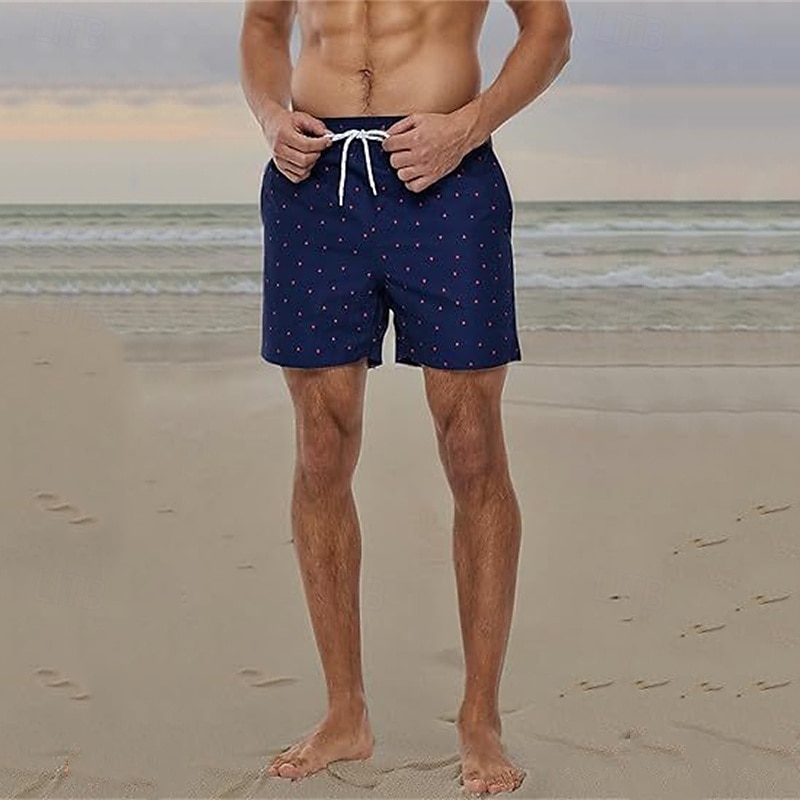 Men's Swim Trunks Swim Shorts 4-Way Stretch Fabric Board Shorts Bottoms Drawstring with Pockets Swimming Surfing Beach Water Sports Printed Summer Spring 2025 - $12.99 –P5
