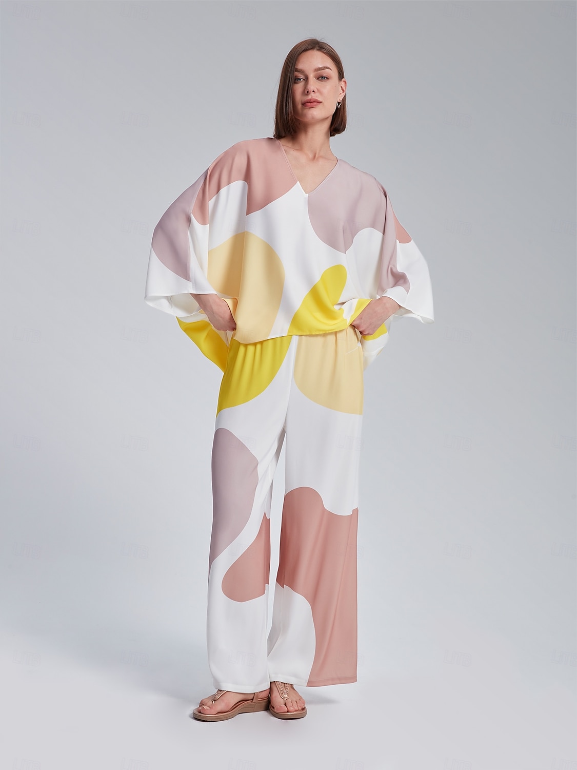 Loose Fit V-Neck Kaftan Top 2025 - $11.99 –P8