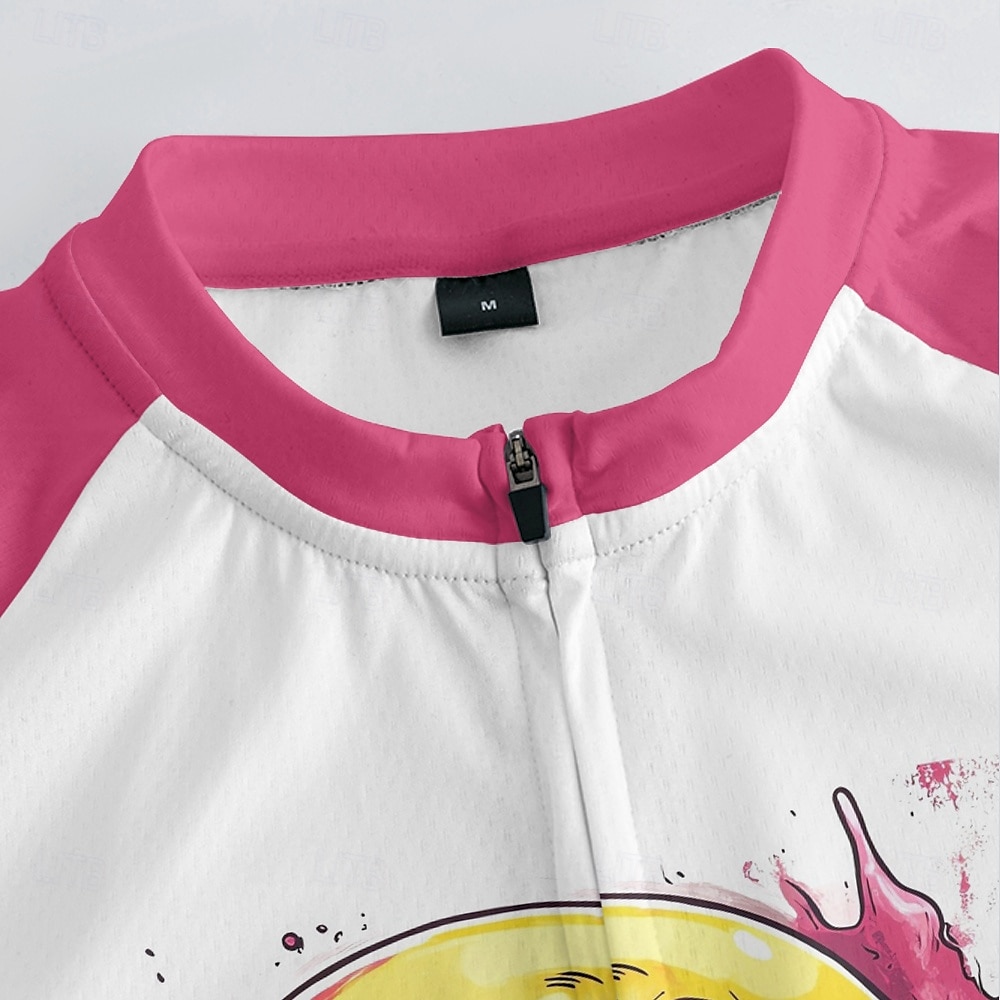 Voor heren Wielrenshirt met shorts Korte mouw Bergracen Wegwielrennen Fuchsia Rode roos Grafisch Fietsen Spandex Sport Grafisch Letter en nummer Kleding 2025 - $47.99 –P17