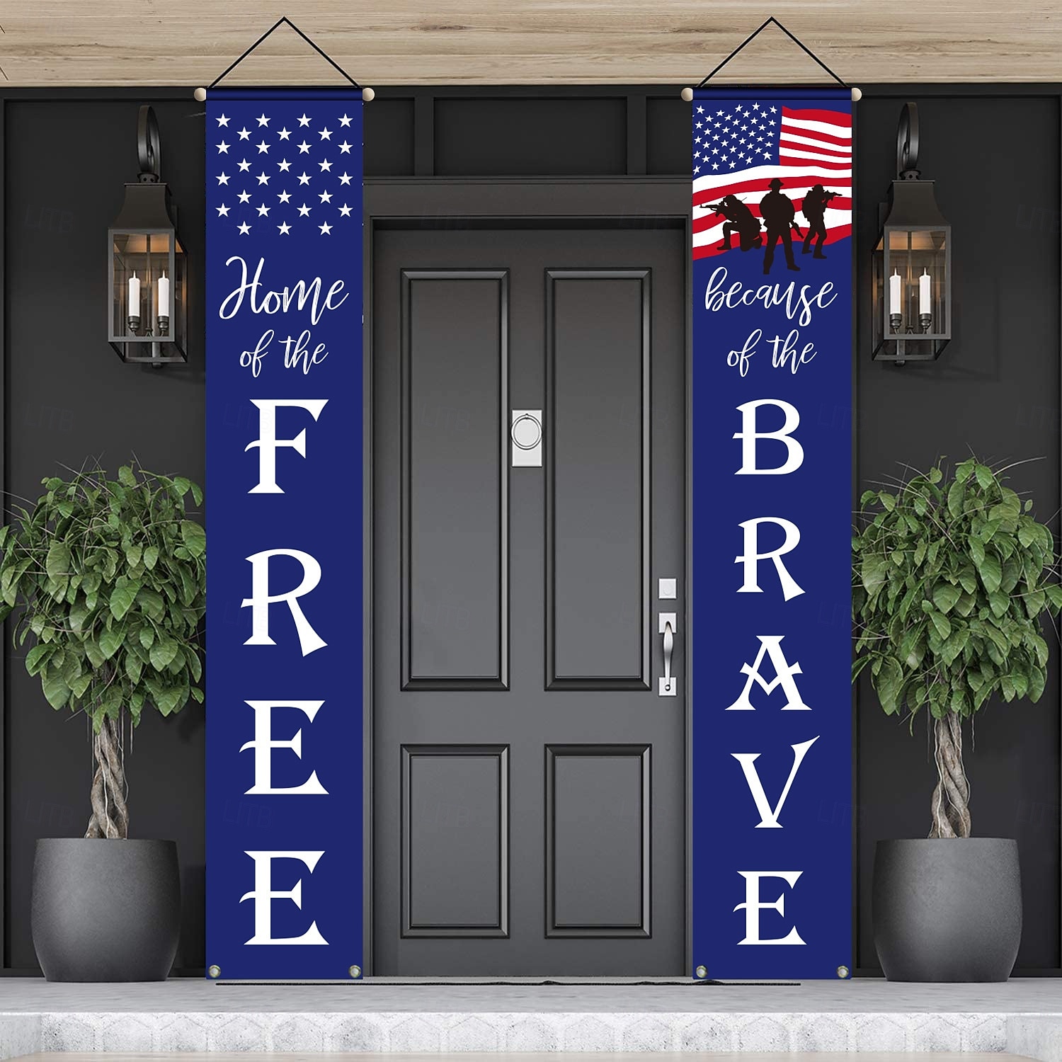Patriotische Decoraties 4th of July Decoraties Buiten Hangende Amerikaanse Vlag Banners Porch Bord voor Veteranen Herdenkings Arbeid Presidenten Vlag Verkiezingsdag 2026 - $18.99 –P1