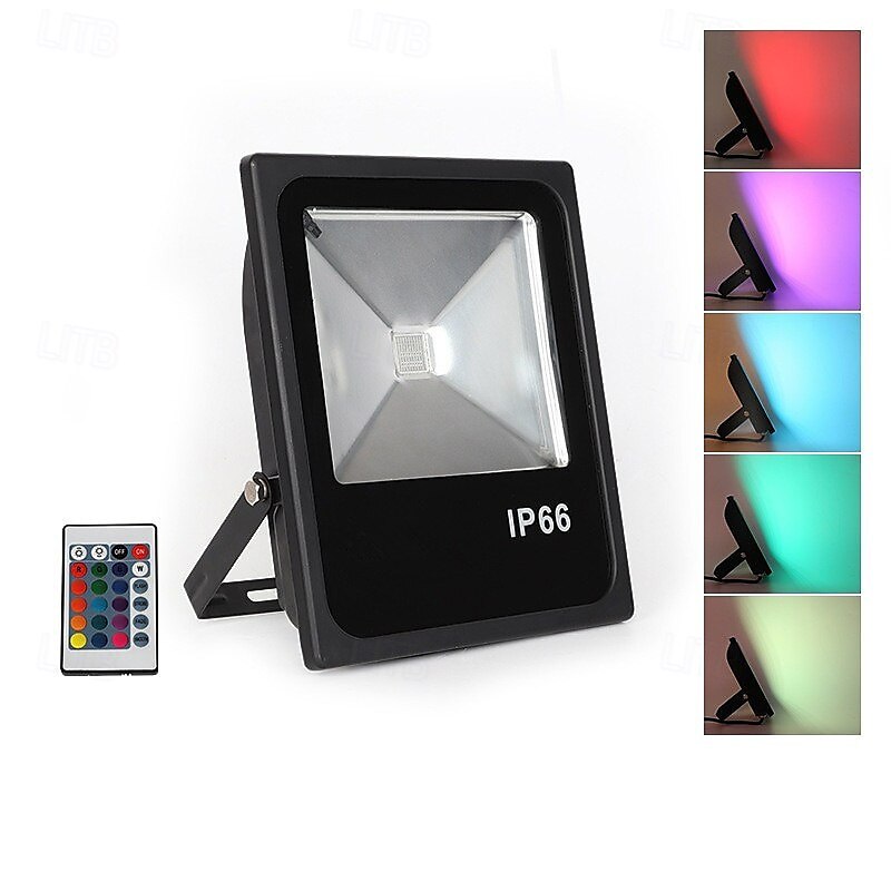 RGB LED 50W Outdoor Projection Flood Light with Remote Control Perfect for Color Changing Garden, Stage, Tree, Landscape Lighting 2025 - $81.99 –P13