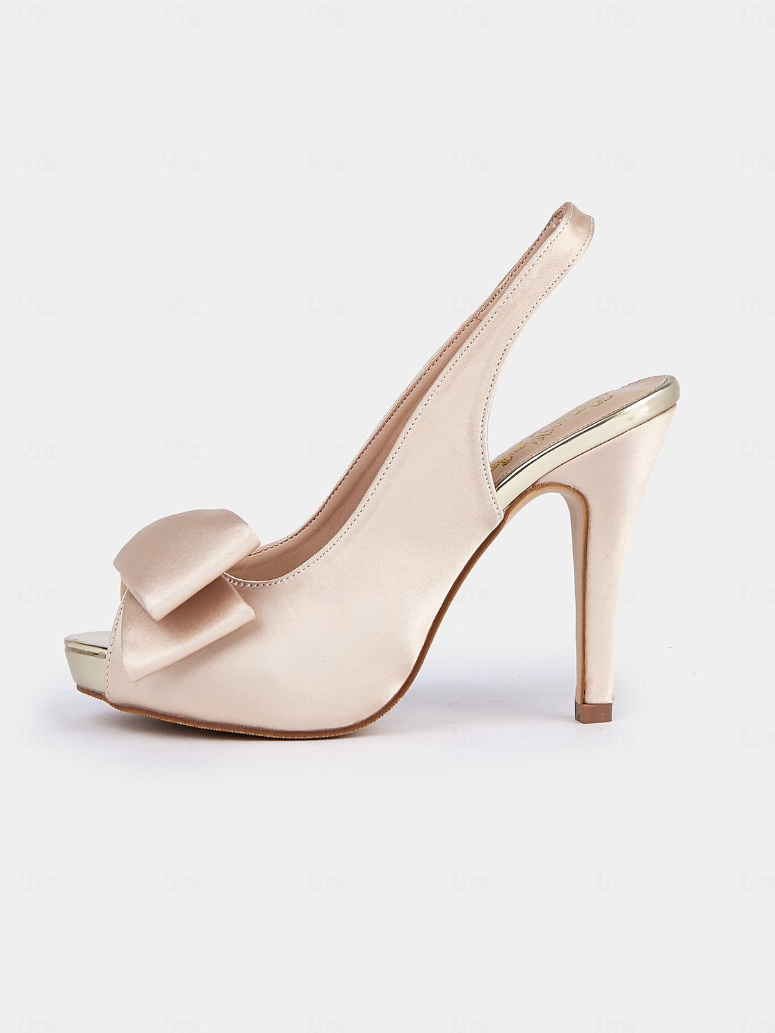 Satijnen slingback peeptoe hakken met strikaccent – chic en comfortabel, ideaal voor bruiloften en formele evenementen. 2026 - $64.99 –P4