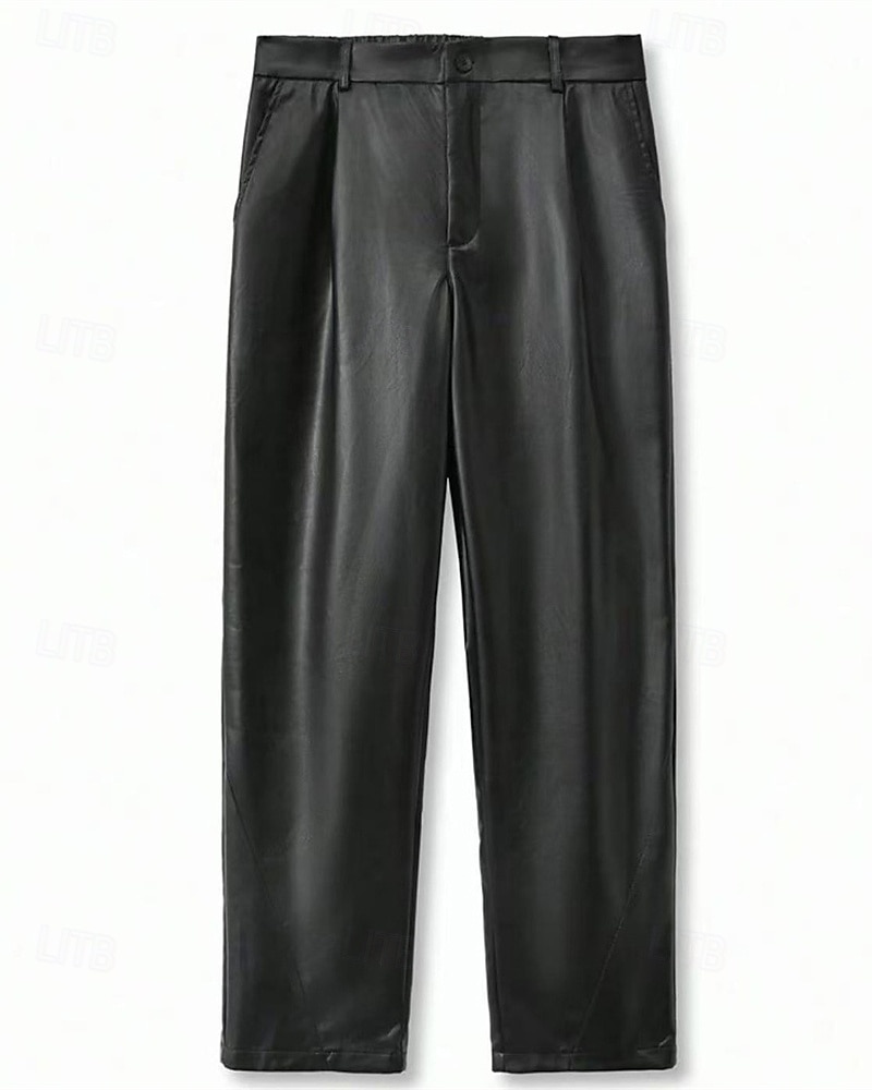Men's Trousers Casual Pants Lederhosen Pocket Plain Comfort Outdoor Daily Fashion Casual Black Micro-elastic 2025 - $27.99 –P5