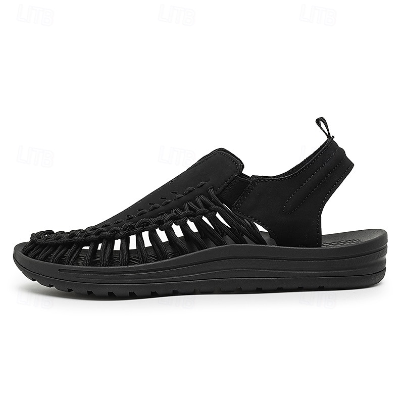 ανδρικά slip-on σανδάλια εξωτερικού χώρου με πλεκτές λεπτομέρειες, casual στυλ για καλοκαιρινές δραστηριότητες και δραστηριότητες στην παραλία 2025 - $42.99 –P7
