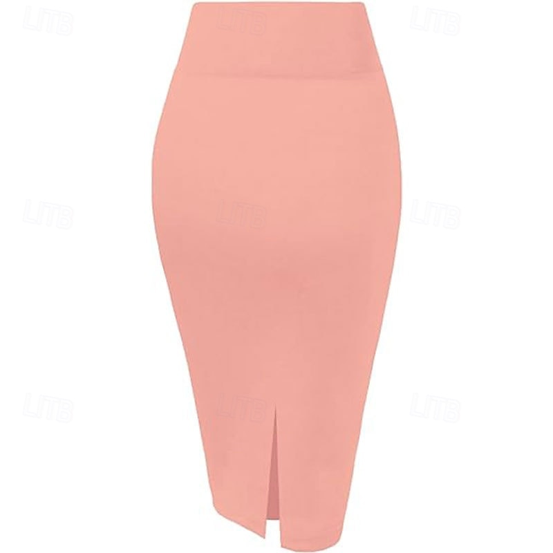 Retro / vintage 1950-luku rockabilly Pitkä Pituus Lyijykynähame Yhtenäinen väri Naisten Naamiaiset Kausaliteetti Arki-asut Teekutsut Aikuisten Hame 2025 - $21.99 –P9