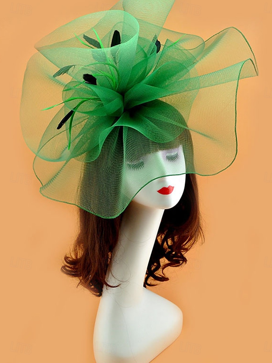 Fejdísz tüll esküvő elegáns vintage tüll fejdísszel kiegészítők versenynapi ruha 2025 - $25.99 –P3