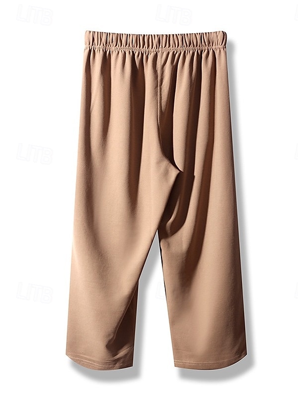 Mulheres chinês Moda Básico Capris Cintura Média Tecido Bolsos Com Cordão Conforto Exterior Sem Elasticidade Férias Rua Diário Castanho Avermelhado Marron Escuro Azul Marinho Escuro cáqui Verão de 2025 por $18.99 –P3