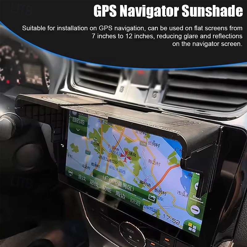 7-12 Inch Auto Accessories Display Screen Visor Car GPS Navigation Sun Shade Interior Accessories GPS Anti-Glare Shield 2026 - $22.99 –P6