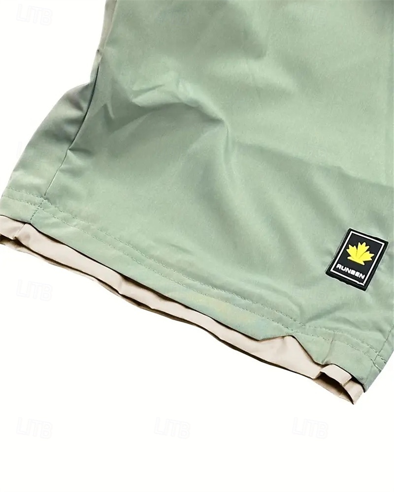 Per uomo Pantaloncini Pantaloncini estivi Pantaloncini casual Tasche A cordoncino Vita elastica Collage Comfort Traspirante Breve Esterno Da mare Sport Informale Nero Blu del 2026 a $12.49 –P7