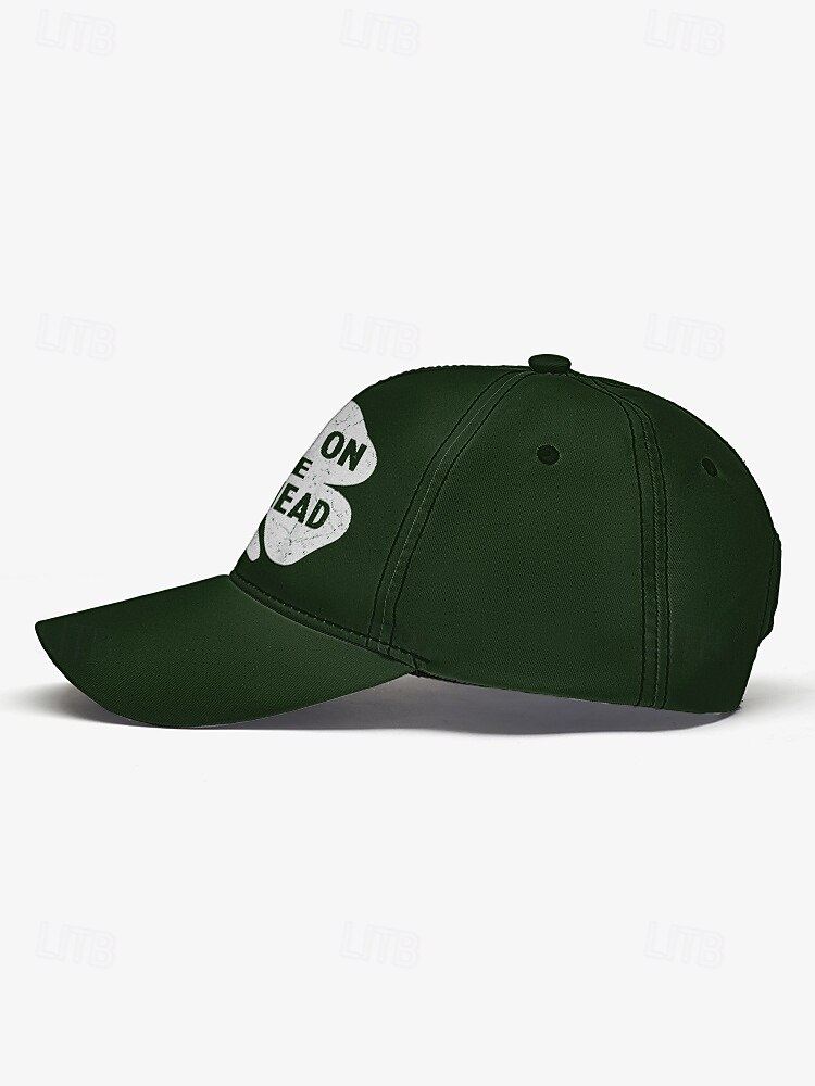 berretto da baseball verde per il giorno di San Patrizio – design a trifoglio "dibs on the redhead" per uomo e donna del 2026 a $18.99 –P4