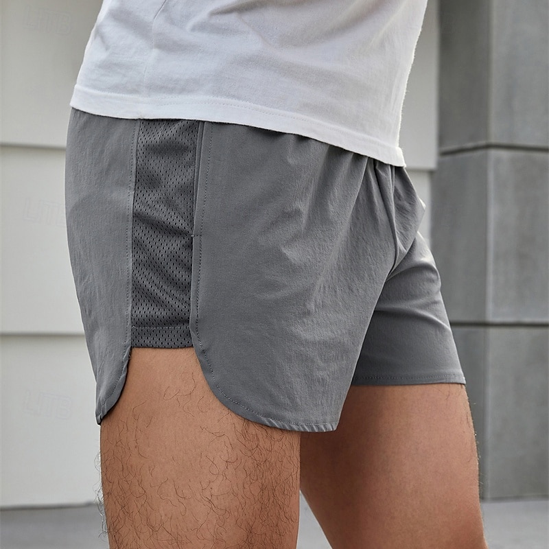 Men's Athletic Shorts Shorts Running Shorts Gym Shorts Sport Daily Quick Dry Comfortable Pocket Drawstring Elastic Waist Plain Short Gymnatics Casual Activewear Black Blue Micro-elastic 2025 - $16.49 –P5