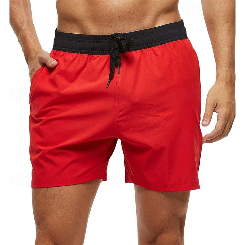 Men's Active Shorts Sweat Shorts Shorts Summer Shorts Pocket Drawstring Elastic Waist Plain Comfort Short Sports Outdoor Daily Going out Fashion Casual Lake blue Wine Micro-elastic 2026 - $12.49 –P7
