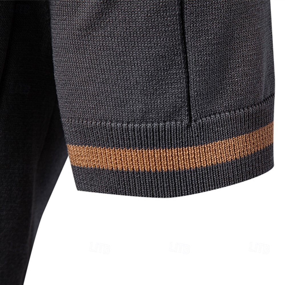 Miesten Polo Neulo poolo Muodollinen Työ Sänkyjen avaus Neljänneksen postinumero Lyhythihainen Yhtenäinen väri Sulkea jnk vetoketju Kevät Tumman harmaa Musta Valkoinen Laivaston sininen Khaki Harmaa 2025 - $27.99 –P26