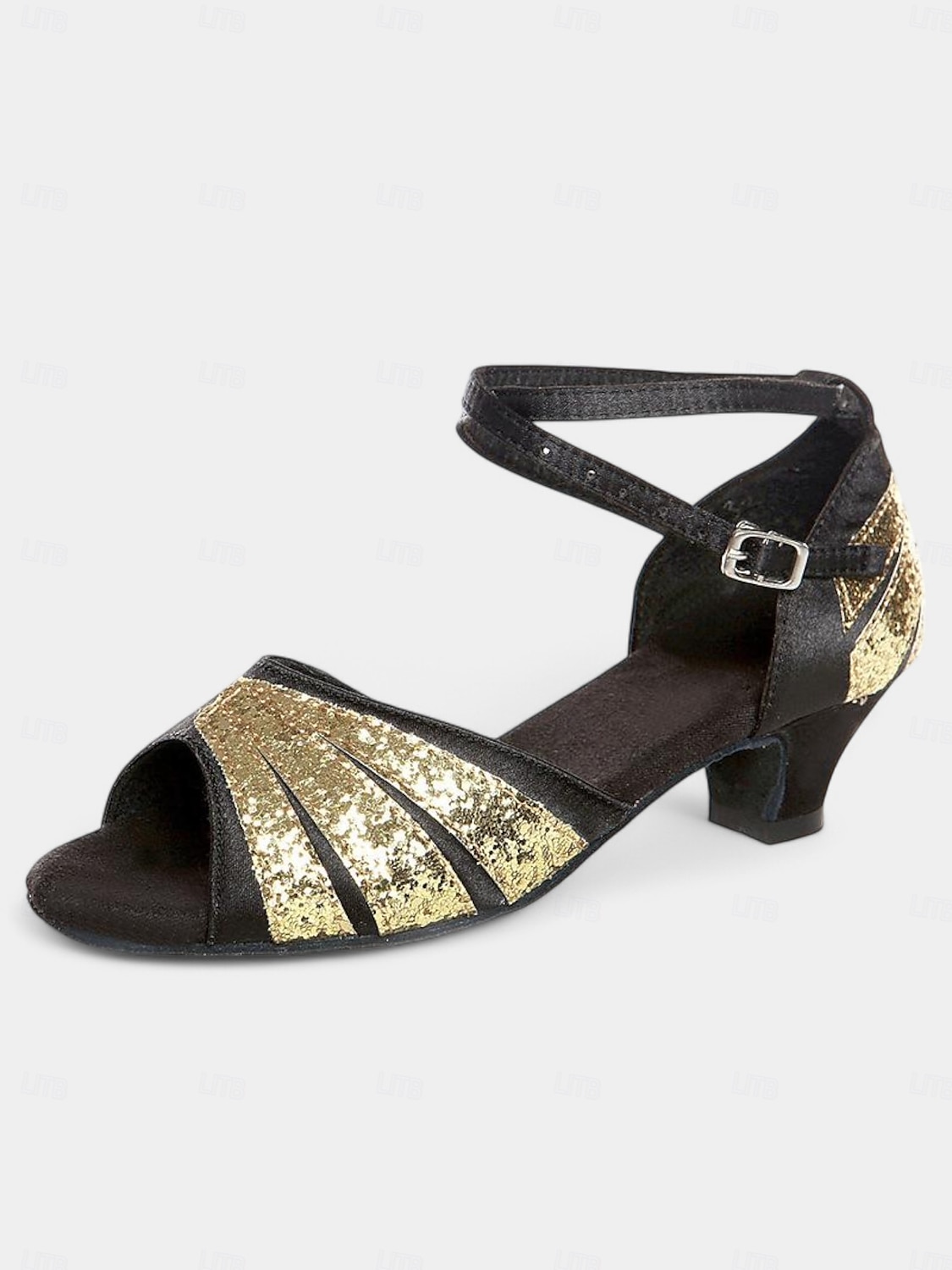 Silver Glitter Dance Sandals for Women | Elegant Open Toe Heel with Adjustable Strap | Perfect for Ballroom, Salsa & Evening Wear 2025 - $32.99 –P3