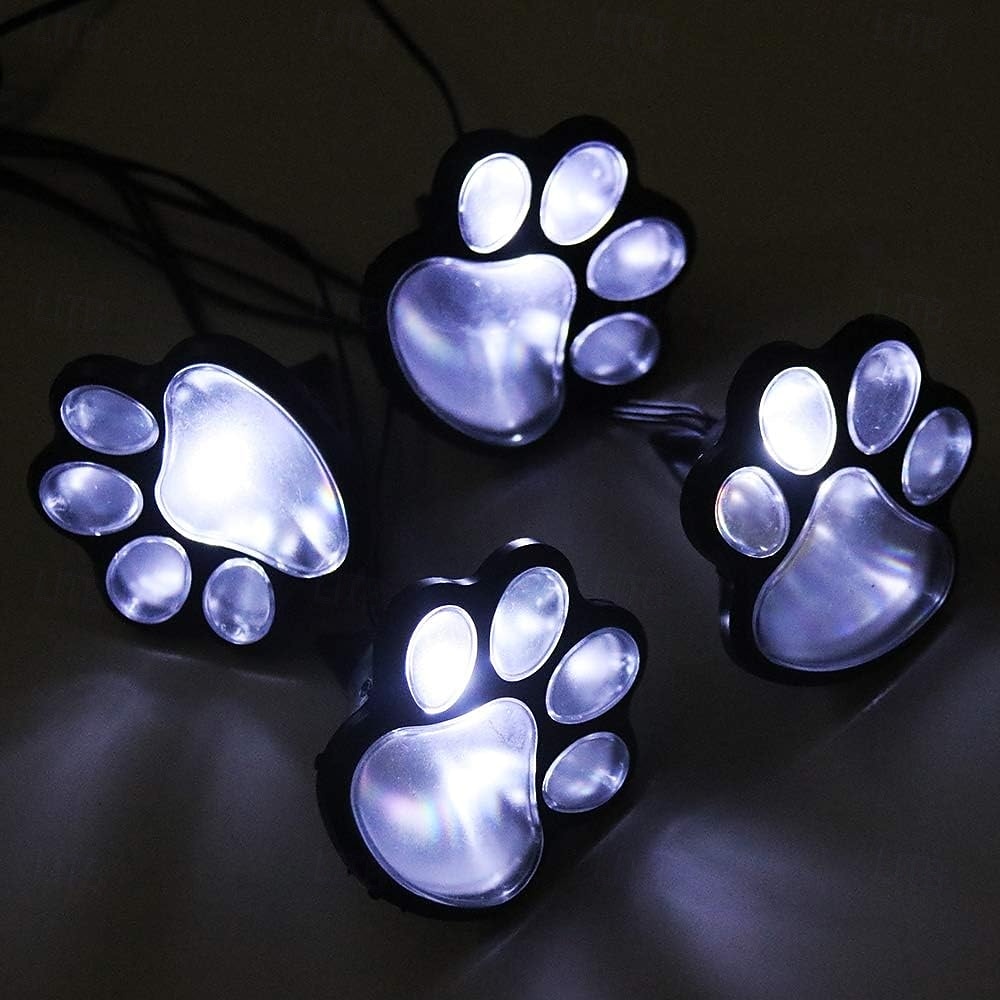 Lámpara solar para exteriores con forma de pata de perro: lámpara de jardín con forma de animal resistente al agua para caminos, pasarelas, patios, césped y decoración de parques 2025 - $22.99 –P4