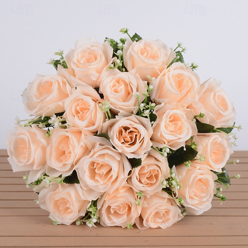 Cadeaux de Noël pour les femmes Maman Elle bouquet de roses artificielles en soie jaune réaliste de 18 pcs - décoration intérieure cadeau pour amis et famille - parfait pour la Saint-Valentin Noël de 2026 ? $18.99 –P11