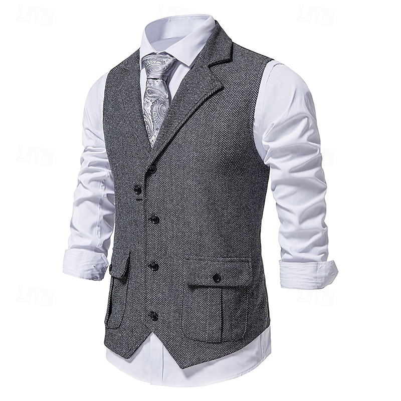 Classique Rétro Vintage Années 1920 Veste Gilet Gatsby le Magnifique Déguisement Homme Carnaval Mascarade Mariage Soirée robe demoiselle d honneur Adulte Gilet Printemps Automne de 2026 ? $41.99 –P11