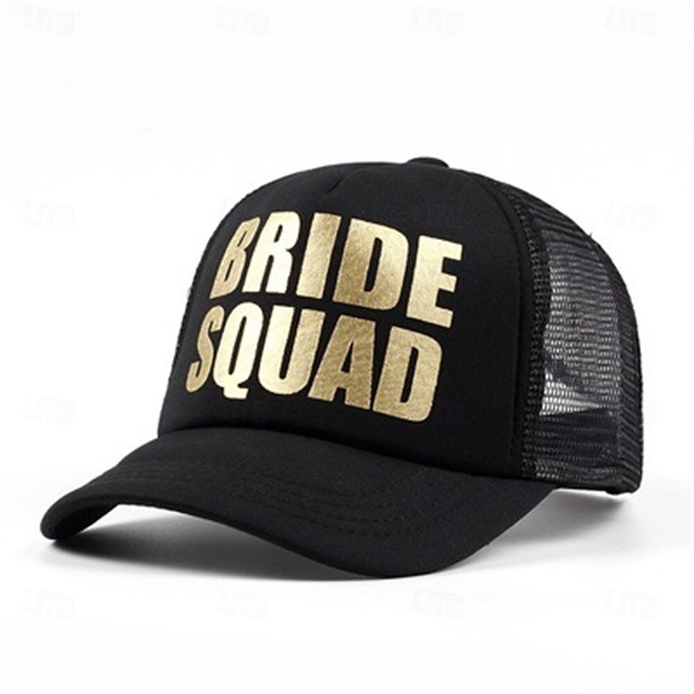 Chic BRIDE Print Baseball Cap for Women - Adjustable, Sun-Protective Mesh Trucker Hat with Breathable Design - Perfect for Spring & Summer Outings 2025 - $10.99 –P17
