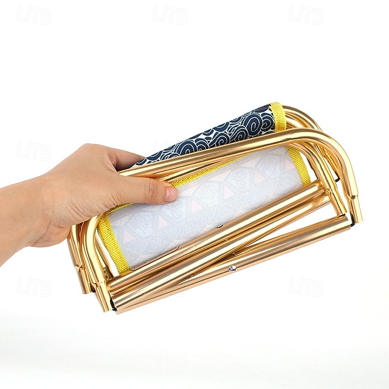 1Pc Outdoor Folding Stool Collapsible Stool Made of 7075 Aluminum Alloy Lightweight Portable Camping Seat for Hiking Fishing Travel 2025 - $24.99 –P6