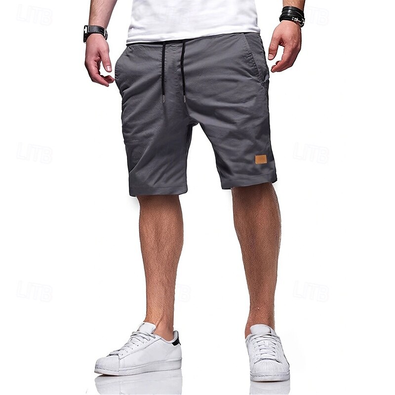 Per uomo Pantaloncini modello cargo Pantaloncini Pantaloncini estivi A cordoncino Vita elastica Multi tasca Liscio Comfort Indossabile Lunghezza del ginocchio Esterno Sport Giornaliero Di tendenza del 2025 a $13.99 –P11