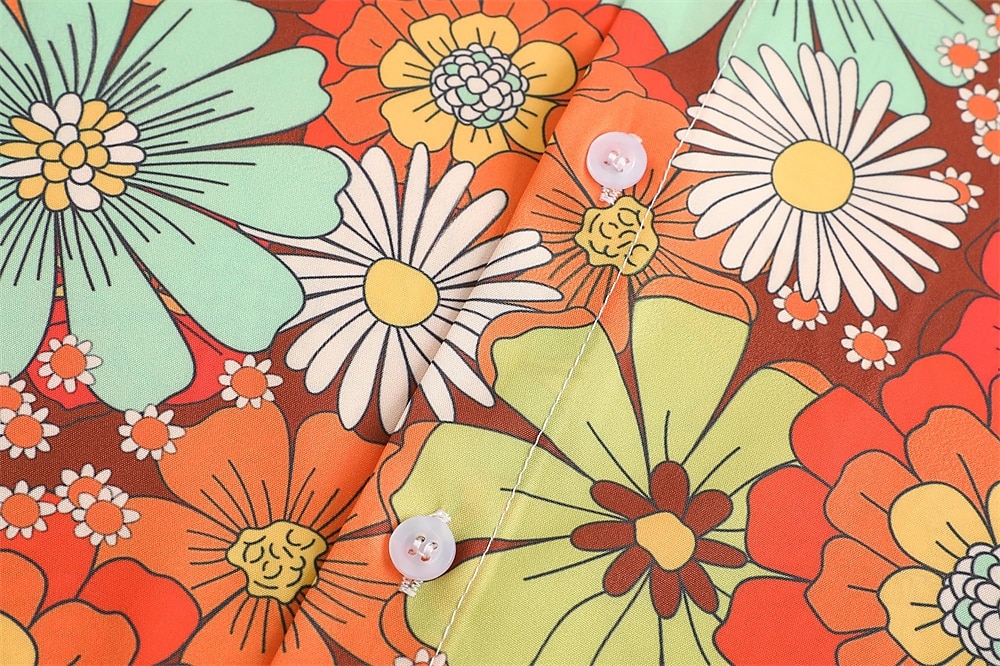 Retro 70. léta Tričko Aloha košile Hippie Květinový Sedmikráska Maškarní kostým Pánské Dovolená Párty Pride Parade Dospělé Tričko 2025 - $20.99 –P8