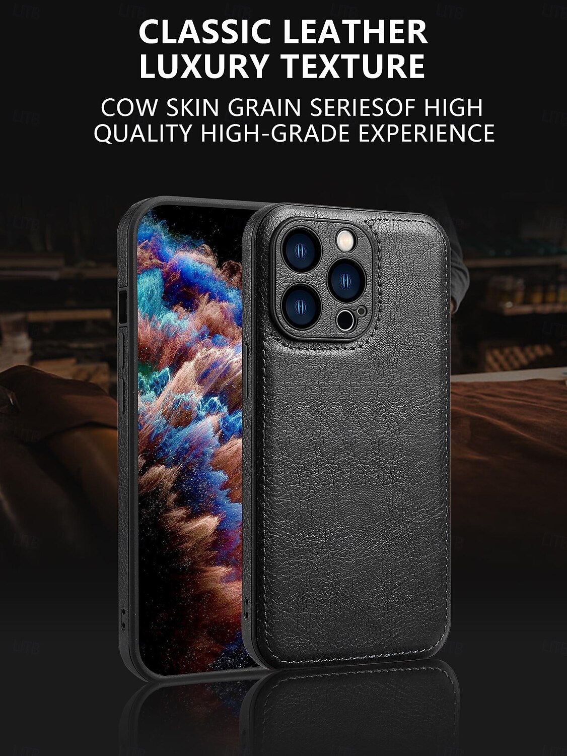 2025年 電話 ケース 用途 iPhone 16 Pro Max プラス iPhone 15 プロマックスプラス iPhone 14 13 12 11 Pro Max Plus バックカバー 耐衝撃 レトロ風 TPU PUレザー コレクション – $16.99 –P1
