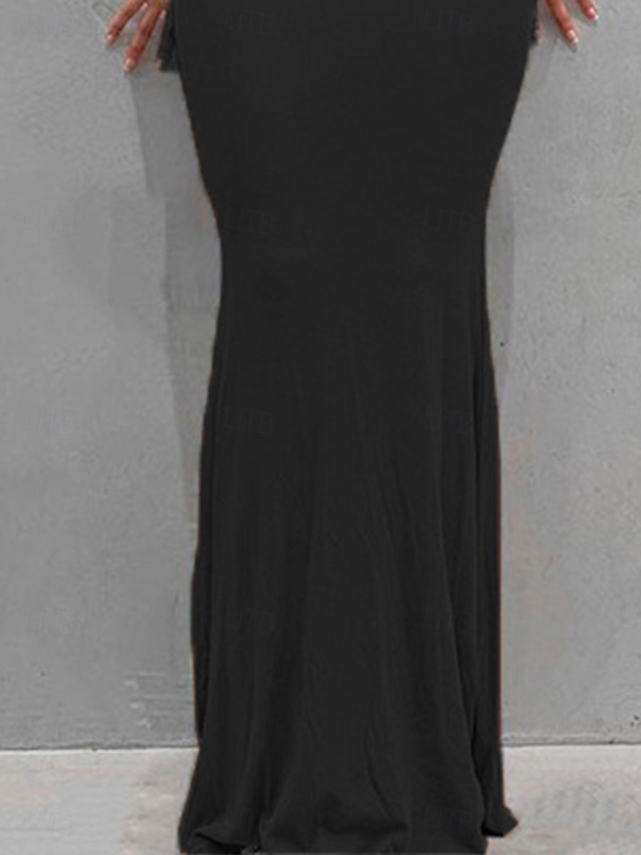Pentru femei Rochie Maxi Rochie Bodycon Rochie Fit And Flare Petrecere Oficial Oficial Petrecere Fit regulat Grafic Manșon Lung Stil Nautic Negru Galben Roz Îmbujorat Roșu Vin Vară 2025 - $21.99 –P2