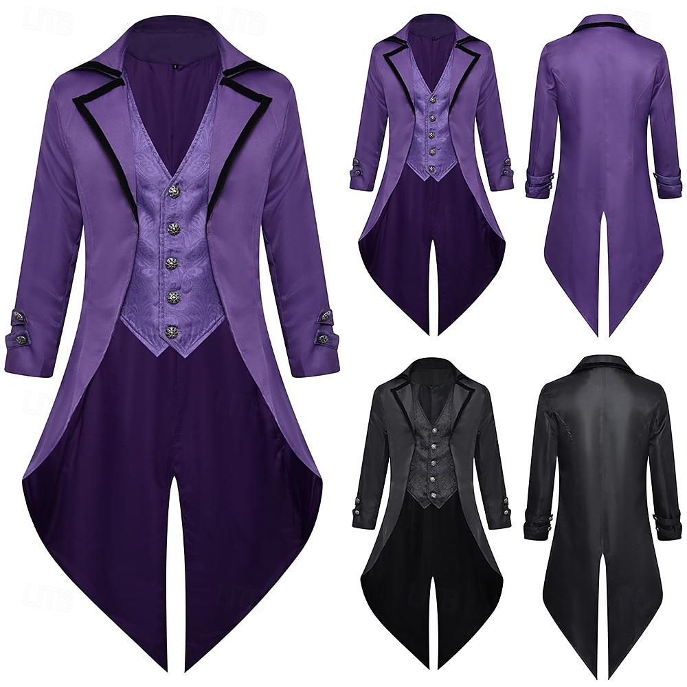 Punk & Gothic Medieval Steampunk Coat Masquerade Vampire Plague Doctor Men's Steampunk Carnival Masquerade Party Adults' Coat 2025 - $35.99 –P1