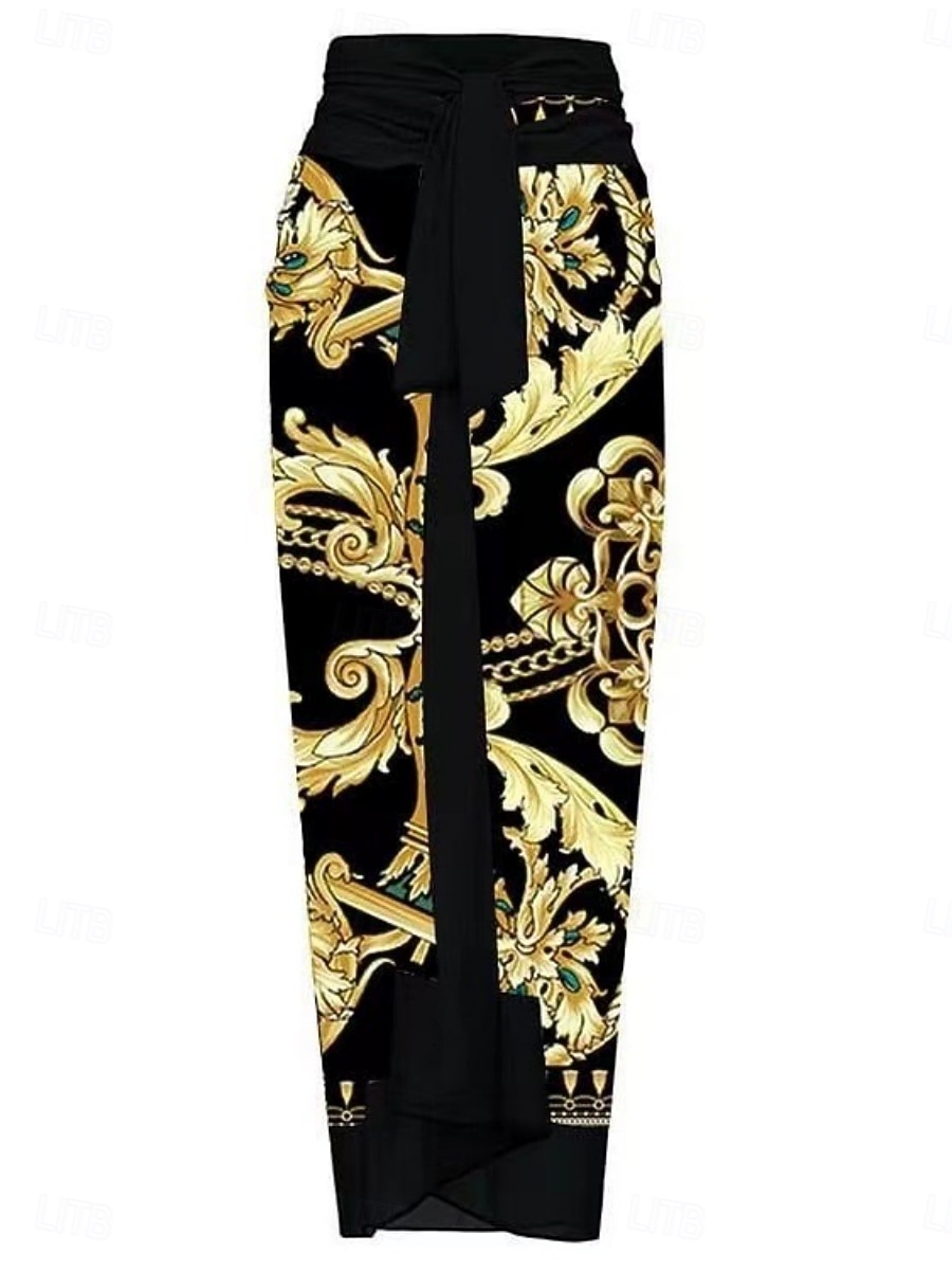 Dame Badetøy 2 stk Monokini Badedrakt T-skjorte i ett stykke Midjekontroll Høy Midje Tynn Åpen rygg Ferie Strand Klær Blomstret Dyp utringing Ermeløs Badedrakter 2026 - $54.99 –P4