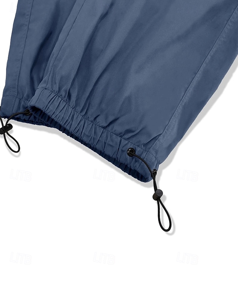 Homens Calças Cargo Calças Com Cordão Cintura elástica Bolso multi Tecido Vestível Diário Ao ar livre Acampar e Caminhar Moda Clássico Azul Verde Claro de 2026 por $32.99 –P6