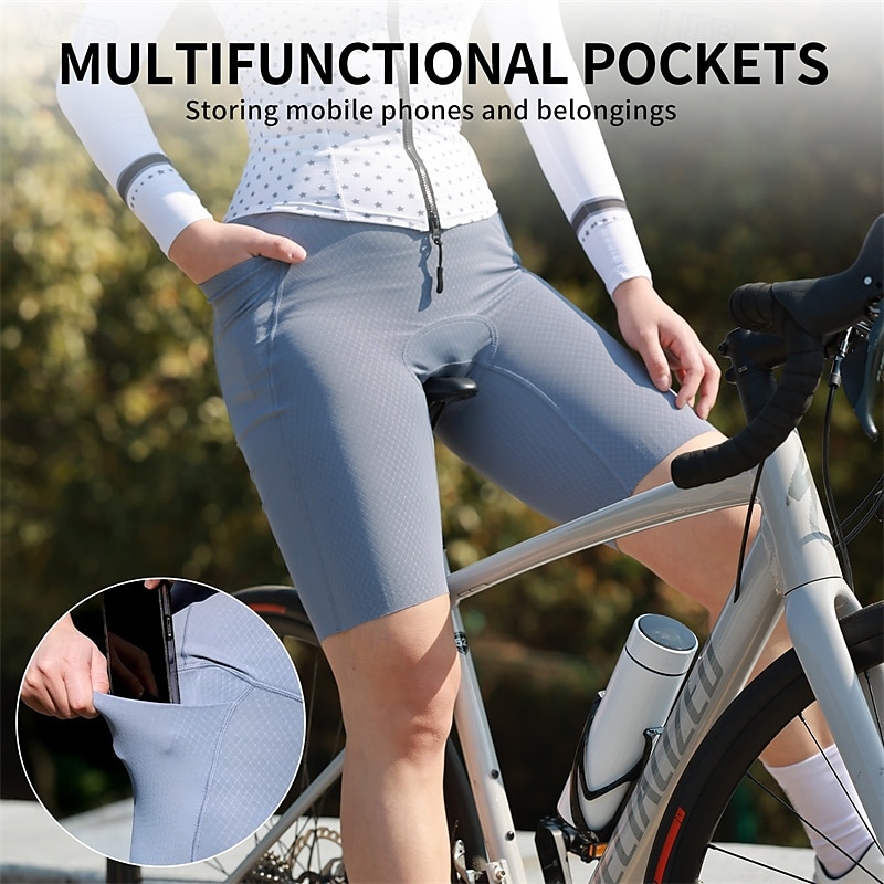 WOSAWE Homens Calções de bicicleta Bermudas Acolchoadas Para Ciclismo Moto Calção Shorts acolchoados / camurça Assenta Relaxadamente Esportes Respirável Secagem Rápida Confortável Preto Azul Roupa de 2025 por $49.59 –P4