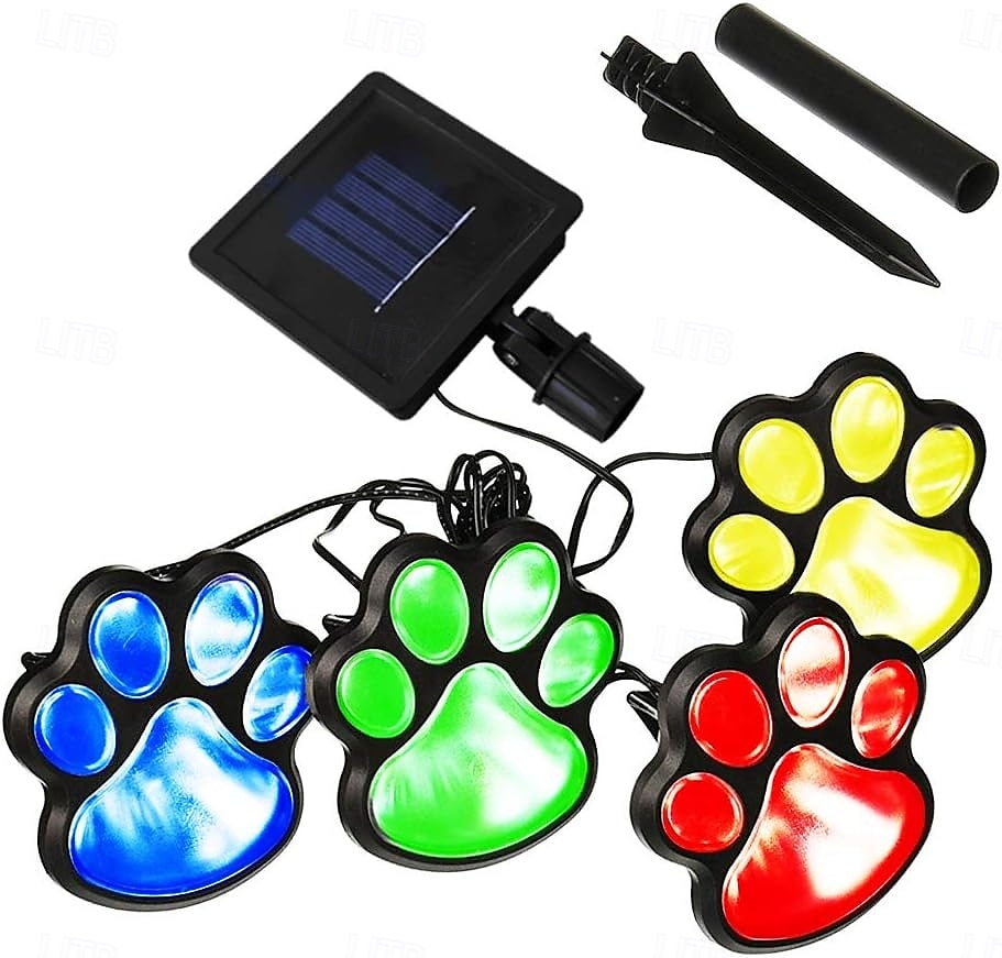 Lámpara solar para exteriores con forma de pata de perro: lámpara de jardín con forma de animal resistente al agua para caminos, pasarelas, patios, césped y decoración de parques 2025 - $22.99 –P7