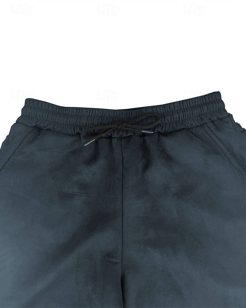 Homens Conjunto de treino Moletom Camiseta e shorts Conjunto Conjunto de roupas Gola Redonda Ao ar livre Diário Esportes Bolsos Com Cordão 2 Peças Côr Sólida Vermelho Vinho Azul Royal Verde Poliéster de 2025 por $41.99 –P6