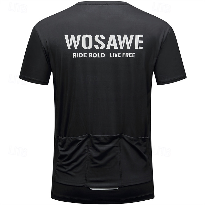 Męskie Damskie Koszulka rowerowa Litery i cyfry Krótki rękaw Rower Tee Tshirt Dżersej Top z 3 tylnymi kieszeniami Kolarstwo górskie Szybkie wysychanie Oddychający Sport Czarny Biały Zielony Odzież 2025 - $50.99 –P20
