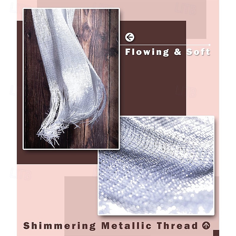 Sparkling Metallic Shawls and Wraps with Buckle,for Evening Dresses Party Wedding Bride Bridesmaid 2025 - $18.99 –P18
