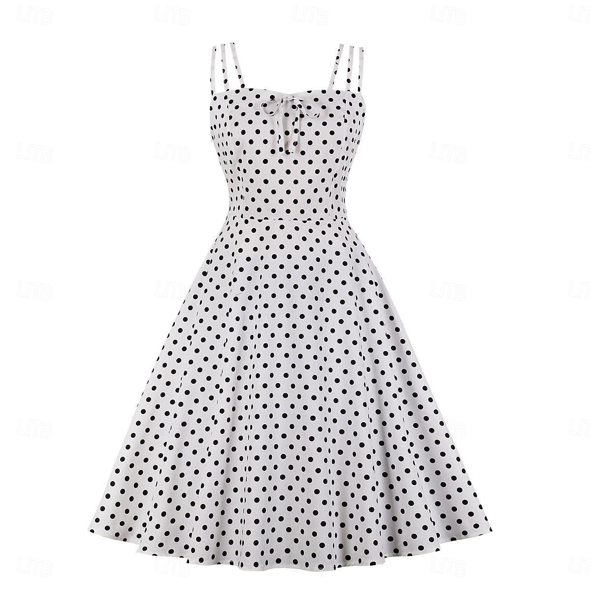 Retro Vintage 1950er Kleid Swing-Kleid Übergröße Tupfen Damen Karneval Maskerade Alltagskleidung Junggesellinnenabschiedsparty Erwachsene Kleid Abschlussballkleider 2025 - $32.99 –P5
