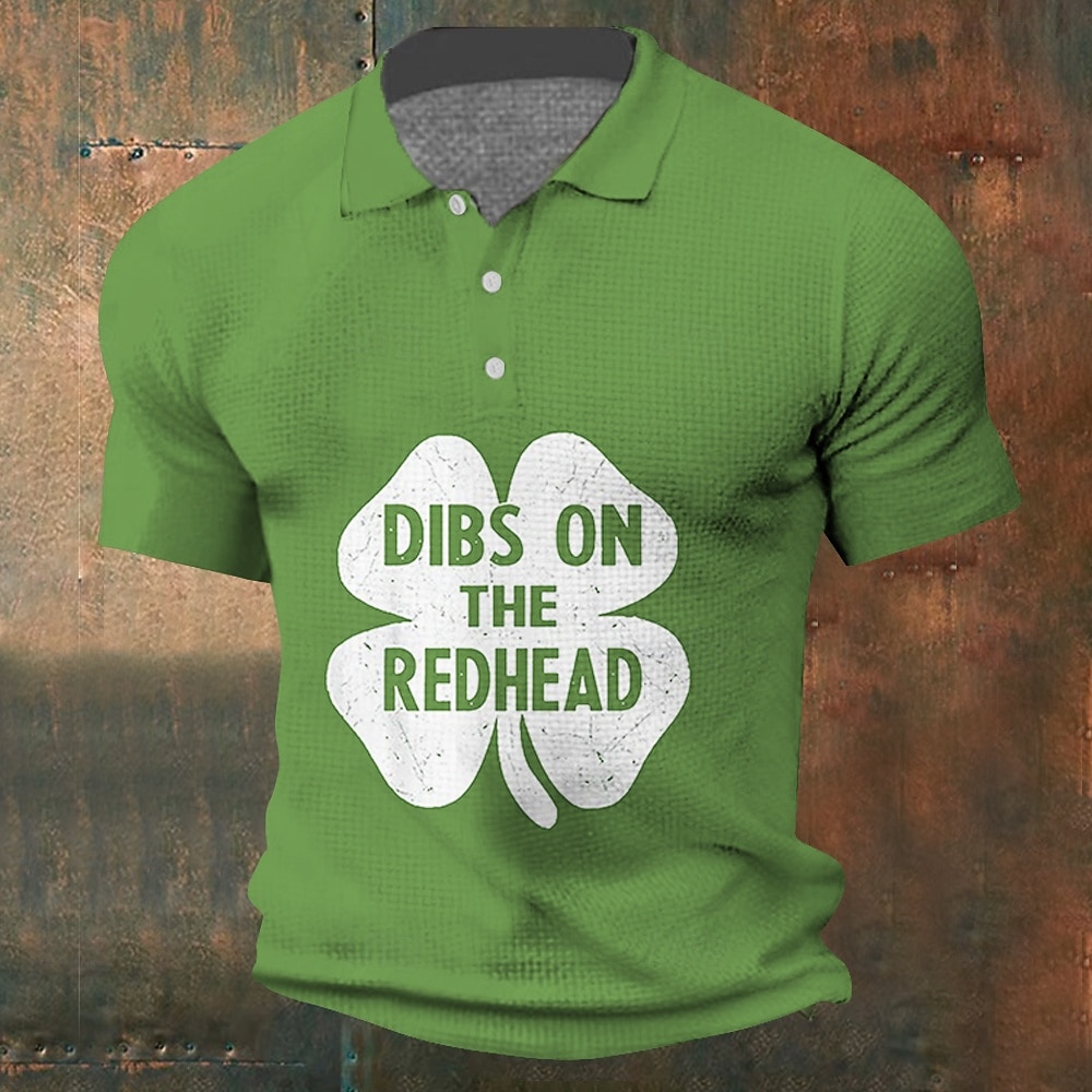 Miesten apila Vohveli poolopaidat Lyhythihainen Poolopaidat Kauluspaidat Vapaa-aika Business Casual Juhla-iltavaatteet Arkikäyttö Festivaalin asu Napit 3D-tulostus Kesä Valkoinen 1 Musta Kallion 2025 - $22.99 –P9